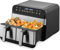 EVGTTI 9L Dual Air Fryer with Large Double Air Frying Drawers & 8-in-1 Smart Programmes - Air Fry, Bake, Roast, Grill, Dehydrate, Reheat, Sync & Match Function, Digital LED Touch Display, 1800W