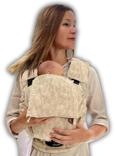 Amarsupiel - Babytrage Ergonomisch Neugeborene - Bequem und Einfach Anzupassen - Tragetuch für Neugeborene aus Baumwolle - Organisch & Atmungsaktiv - Kindertrage Rucksack (Zebra Camel)