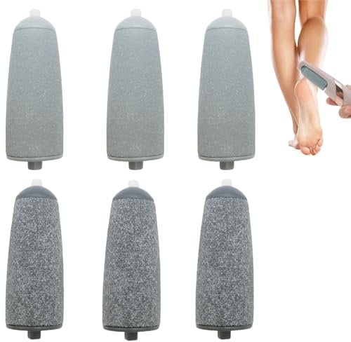 6Pcs Roller Replacement Heads for Flawless Pedi Foot File Replacement Refills Heads Compatible with JML NuYou Pedi Foot Grinder Roller Heads for Feet Callus Removers