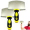 Coltello da spackle 2 pcs in acciaio inossidabile coltello a forma di arco con manico in gomma erra