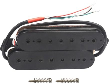 MFMEXUL Pastilla Humbucker de 7 Cuerdas, Traste, Alta Potencia, Precableada, Fácil de Instalar, Negro 52 Mm