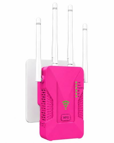 Luminstem WLAN Verstärker, 300 Mbit/s WLAN Repeater, Rosa