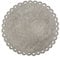 Ideenreich Chanel Teppich rund waschbar 140cm, Baumwolle, grau, 140 cm Dia