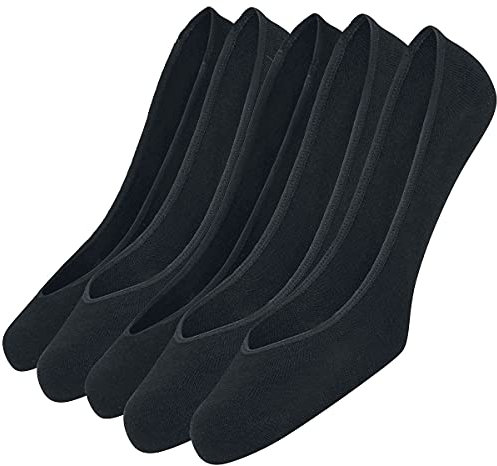 Urban Classics Unisex Onzichtbare sokken per 5 stuks Socken, Schwarz (Black 7), 43-46 EU