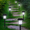 Deuba® Solarlampe für Außen 6er Set LED Wetterfest IP44 Dämmerungssensor Erdspieß Solar Laterne Schwarz Garten Leuchte Außenleuchte Balkon Deko