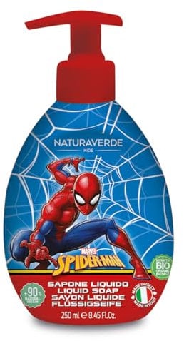 Naturaverde | Kinder - Marvel Spider-Man - Duschgel für Kinder, Duschseife für Körper, Hygieneprodukte für Kinder, mit Haferextrakt BIO, 500 ml
