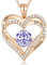 CDE Necklaces for Women Birthstone Pendant, Sterling Silver Love Heart Rose Gold Jewellery Gifts for Mum Her Wife Girlfriend Anniversary Birthday Mothers Day (925 Sterling Silver, Rose Gold-06-June)