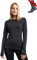 Merino.tech Merino Shirt Damen Langarm - Premium 100% Merino Unterwäsche Damen Langarmshirt, Sportunterhemden + Wollsocken (Large, Charcoal Grey 250)