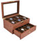 20 Fächer Uhrenbox Aufbewahrungsbox mit Glasdeckel für Uhren Holz Uhrenkasten Doppelschicht Design Schmuckbox Watch Box Mit Schloss und Flanell Vitrine Aufbewahrung für Uhren Schmuck