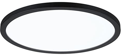 Paulmann 71012 LED Panel Atria Shine 293mm rund incl. 1x16 W Tageslichtweiß Schwarz Lichtpanel Kunststoff Deckenpanel 4000 K