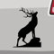 Hirsch Aufkleber -6 Größen 21 Farben- Wald Geweih Cervus Rotwild Jagd Buck Deer