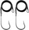 Shark Rig for Surf Fishing, Heavy Duty Stainless Steel Leader Wire Big Game Tuna Hooks Deep Sea Fishing Shark Hooks Rigs 6/0 2PCS