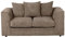 Luxury Life Dylan Jumbo Cord Fabric Sofa Set (Coffee, 2 Seater)