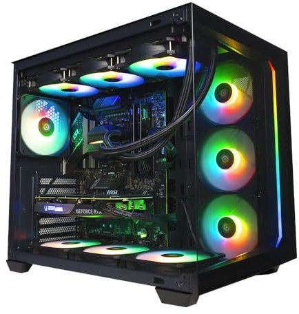 PJ DIGITAL STORE Pc gaming i9 14900K, Rtx 4070Ti SUPER 16Gb, Ram 32Gb 6000Mhz, Ssd 2000 Gb NVMe, Dissipatore a Liquido 360mm, Windows 11 Pro, Pc gaming fino a 6.00Ghz - BRILLIANCE i970KT