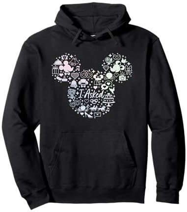 Disney I Asked Engagement Proposal Mickey Head Icon Pullover Hoodie