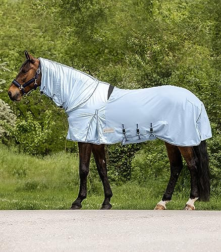 Waldhausen Ekzemer-Fliegendecke Protect, hellblau/dunkelblau, 135 cm