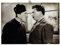KUSTOM ART Wandbild im Vintage-Stil, Serie berühmter Schauspieler Fernandel (Don Camillo) Gino Cervi (Peppone), Druck auf Holz, 25 x 18 cm.