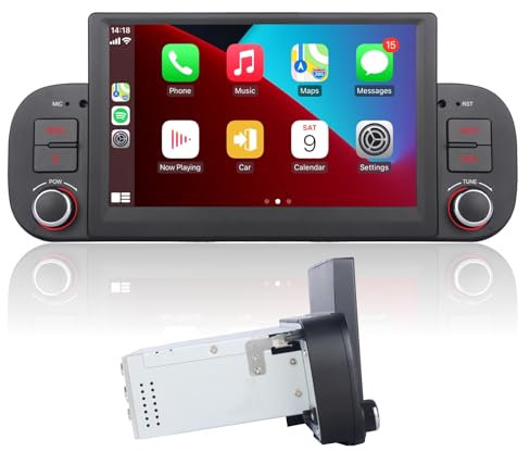 Autoradio compatibile con CarPlay wireless/Android Auto per Fiat Panda 2013-2020 con Alta potenza di uscita touch screen IPS/Bluetooth/Mirror Link/FM/AM/USB