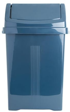 JMS we create smile Navy Plastic Swing Bin 8L/25L/50L, Rectangular/Round Bowl, Cutlery Tray, Sink Tidy, Laundry Basket, Dish Drainer- Home and Kitchen Organiser | Kitchen Set (50Litre Swing Bin)