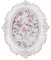 Desklens Vintage-Bilderrahmen, oval, antiker Bilderrahmen mit Echtglasfront, luxuriöser Tischwanddekoration, Heimdekoration, Geschenkideen, weiße Blume