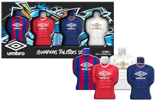 New Men/Boy Bath & Shower Gel Champions Toiletries Set Ideal Xmas Shower Gel Gift Set 4 x 75ml - A22