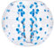 VEVOR Aufblasbarer Bump Ball Bumper Stoßball 1 STK. 1,5 m x 1,2 m, Menschlicher Kollisionsball, PVC-Körperblasen-Bounce-Ball für Outdoor-Aktivitäten, Transparent + Blaue Punkte