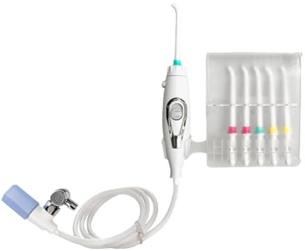 Vesidoloy Wasserhahn-Munddusche, Wasserhahn-Wasserflosser, Munddusche mit 6 Düsen, nicht elektrischer Wasserhahn, Wasserflosser, Sichere und langanhaltende Zahnreinigung für den Familiengebrauch