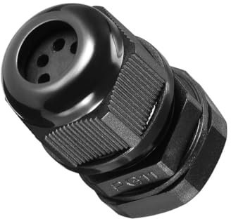 Unifizz PG11 Cable Gland, 6 Holes Waterproof IP68 Nylon Connector with Adjustable Locknut for 1-2.1mm Dia Cable Wire