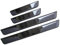 Car Door Sill Protector for VW T-Cross T Cross 2018-2023 2024, 4pcs Stainless Steel Kick Plates Scuff Guard Non-Slip Welcome Pedal Strips Accessories,D/black