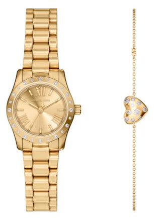 Michael Kors Lexington Watch für Damen, 26mm Quarz-Dreizeigerwerk mit Edelstahlarmband