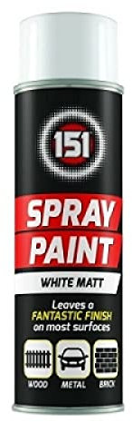 151 White Matt Multi-Purpose Aerosol Spray Paint 250ml (3 Pack)