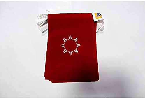 AZ FLAG - Fahnenkette Sioux Oglala Von South Dakota 6 Meter Mit 20 Flaggen - 21x14 cm - Indianer Girlande Flaggenkette 14 x 21 Cm