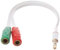 AidallsWellup PriceWize Headset and Microphone Splitter Cable for Headphones PC 3.5mm Jack Audio Adapter Convertors 3.5mm Splitter Female to 2 Dual 3.5mm Male for Computer Simultaneously Y Splitter