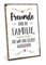 TypeStoff Holzschild mit Spruch - FREUNDE - FAMILIE ZUM AUSSUCHEN - Vintage Schild als Geschenk und Dekoration - HS-00605