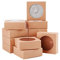 BENECREAT 24 Pack Kraftpapierboxen mit klarem Fenster 8x8x3cm Burlywood Geschenkverpackungsboxen für Schmuck Speicher Display, Hochzeit, Valentinstag