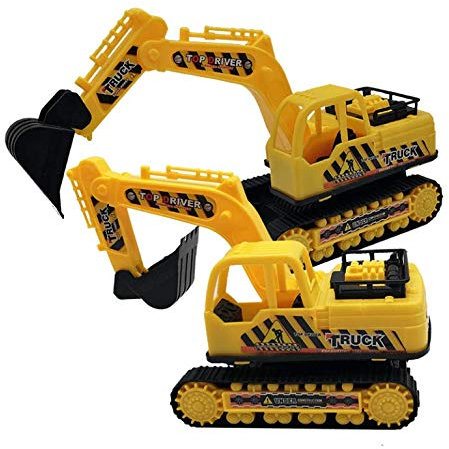 STUWU Bagger Set mit 2 Baggern je 20 x 10 cm voll bewegbar Sandbagger Sandspielzeug Schaufelbagger Spielfahrzeug