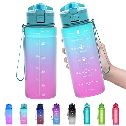 ZOUNICH Borraccia Sportiva BPA Free Tritan, 500ml/700ml/1000ml-Borraccia Bambini Motivazionale, Bottiglia da Palestra Riutilizzabile Ideale da Corsa, Ciclismo, Scuola, Viaggi e Altro
