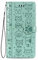 Fertuo Cover per Samsung A52S / A52, Custodia Portafoglio a Libro in Pelle Flip Cover con Porta Carte, Chiusura Magnetica [Disegni di Gatto Cane] Case Antiurto per Samsung Galaxy A52, Verde