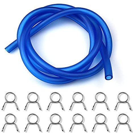 aupawdy 1m Tubo carburante 5mm tubo benzina olio per Motoseghe o Decespugliator 12 Pezzi stringitubo Motore Generale, Tosaerba, Decespugliatore