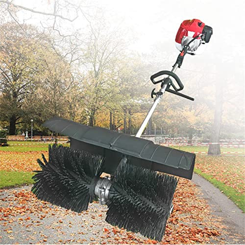 Handheld Kehrmaschine 52CC 2-Takt Kehrmaschine Gebogenen Griff Abnehmbare Struktur Garten Besen Schneeschieber Schneefräse zum Reinigen von Boulevards und Einfahrten 1.7kW / 2.3HP