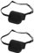 Healifty 3D-Augenklappen, Polyester, verstellbare Augenmasken mit Schnalle für Erwachsene und Kinder, schielendes Auge, Amblyopie, Strabismus (rechts), Schwarz, 2 Stück