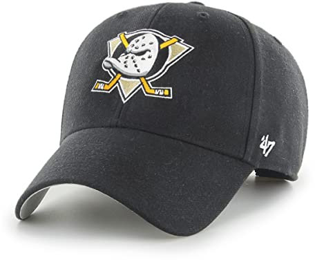 '47 NHL Anaheim Ducks MVP Unisex-Baseballkappe, Verstellbar, Hochwertiges Design und Verarbeitung, Badge Logo, Black