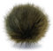 Wohnkult 15-17 cm Kunstfell Bommel Pelzbommel Fellbommel Pompon mit Faden für Mützen Anhänger Dekoration | 26 Auswahl (Olivgrün)