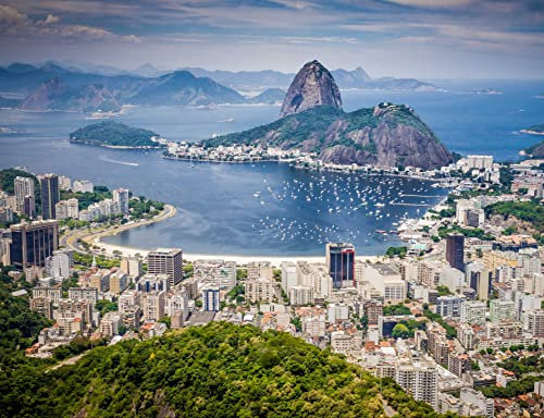 HANSEPUZZLE 108035 - Rio de Janeiro Puzzle 1000 Teile | Orte Puzzle mit hochwertiger Puzzle Aufbewahrung: Kartonbox und Wieder verschließbarem Beutel | Puzzle-Maße: 60 x 46 cm