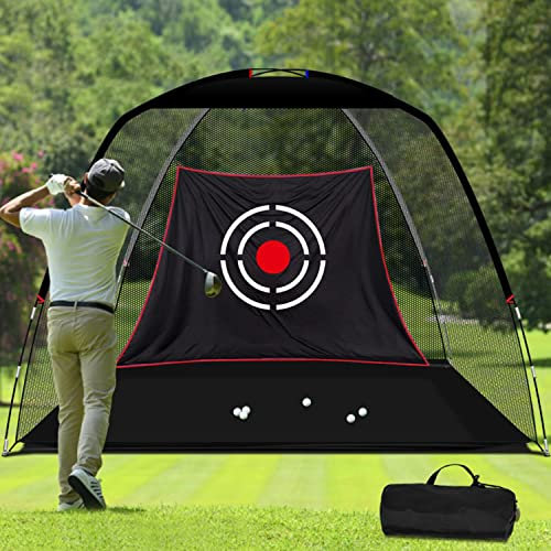 KAIDIDA Golf Practice Net 10X7FT Golf Driving Net for Garden Backyard Hitting Chipping with Target Carry Bag Durable Pop-up for Indoor Outdoor Training