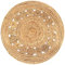 INLIFE Teppich Flechtmuster Jute 90 cm Rund