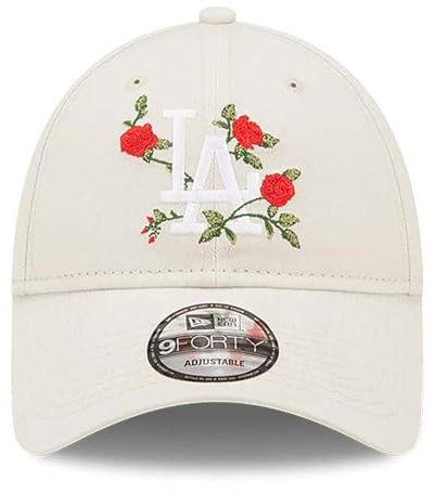 New Era 9Forty Strapback Cap - Flower Los Angeles Dodgers, Beige