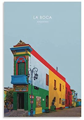 RIDAEX Poster und Drucke 60 * 90cm Senza Cornice La Boca Argentina carta da parati Tela decorativa Wall Art Soggiorno Poster Camera da letto