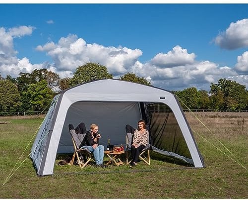 Reimo Pavillon LINOSA inkl. Seitenwände Gartenzelt aufblasbar Partyzelt Gartenpavillon Camping Festzelt (400x400cm)