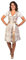 Trachtl Emely Dirndl Trachtenkleid Damen 2:TLG Set Dirndlkleid und Schürze in 6 farben (48, Natur/Weiß)
